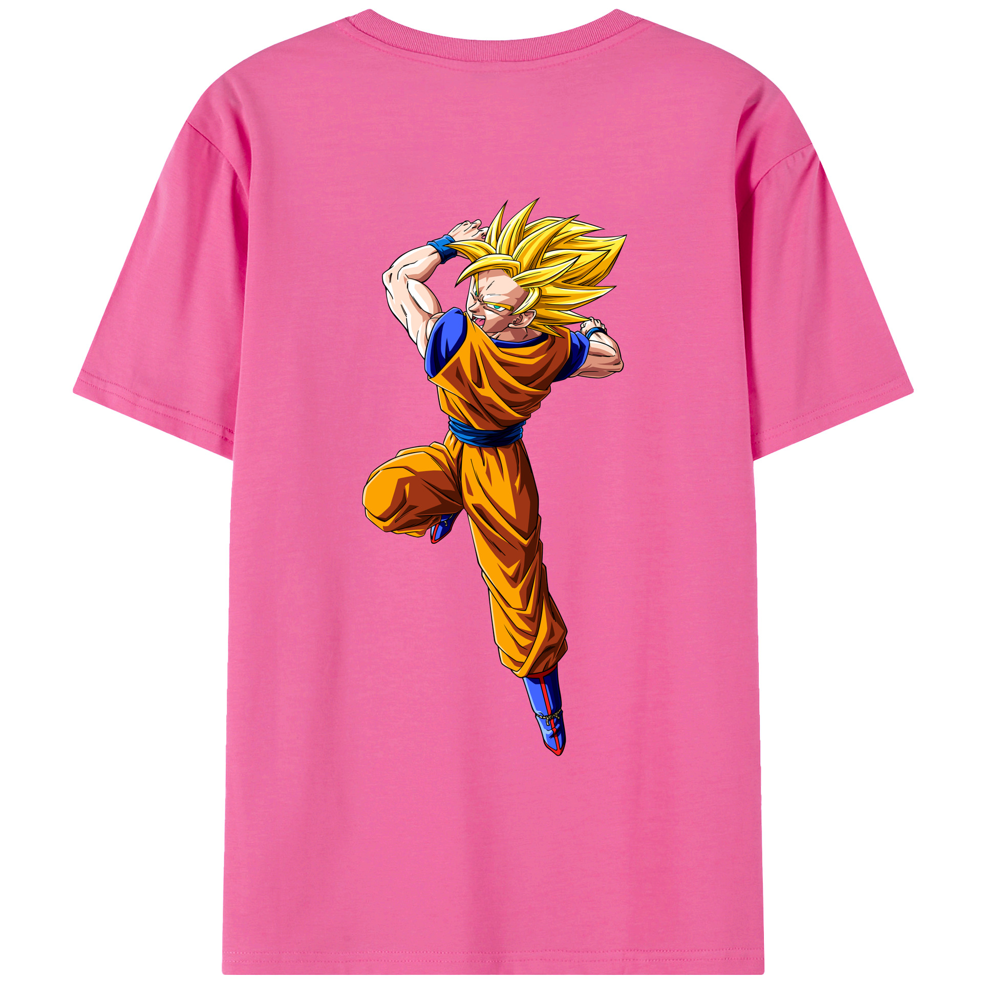 （画像用） ドラゴンボール 孫悟空（そん ごくう）Son Goku カカロット DRAGON BALL Kakarotto レディース半袖Tシャツ(バックプリント)